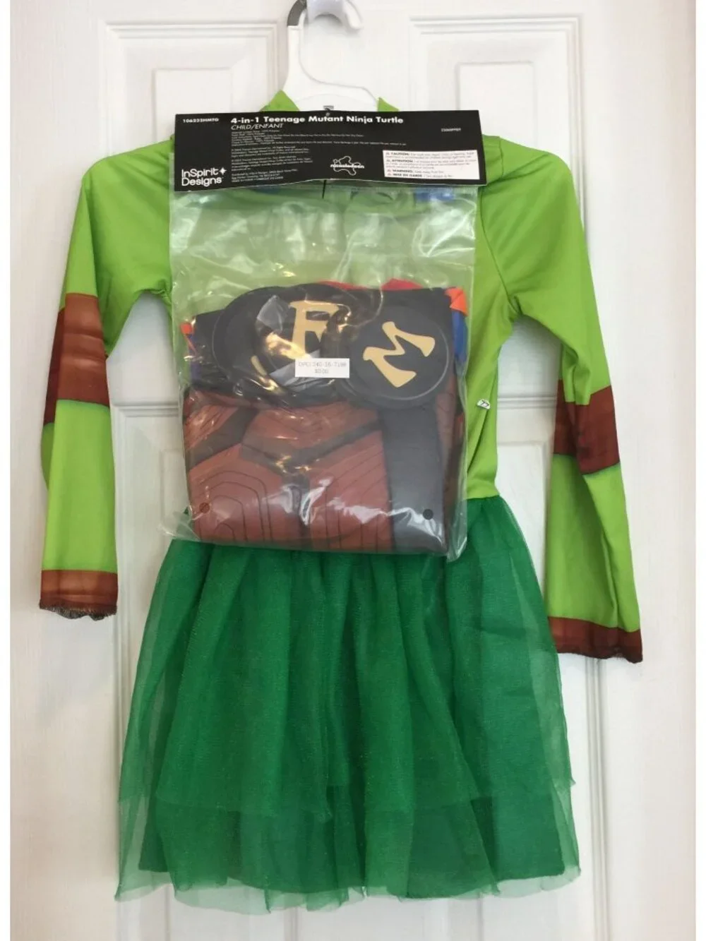 nickelodeon Teenage Mutant Ninja Turtles 4 in 1 Dress Costume Size Medium 7-8